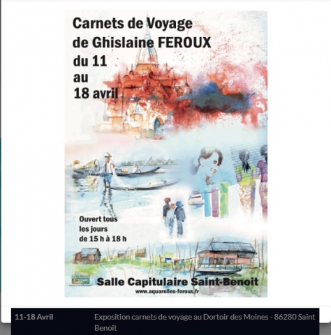EXPOSITION «CARNET DE VOYAGES » PAR GHISLAINE FEROUX